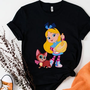 Disney Alice’s Wonderland Bakery Alice and Dinah T-Shirt Unisex Adult T-shirt Kid shirt Gift for Birthday Hoodie Sweatshirt Toddler Tee