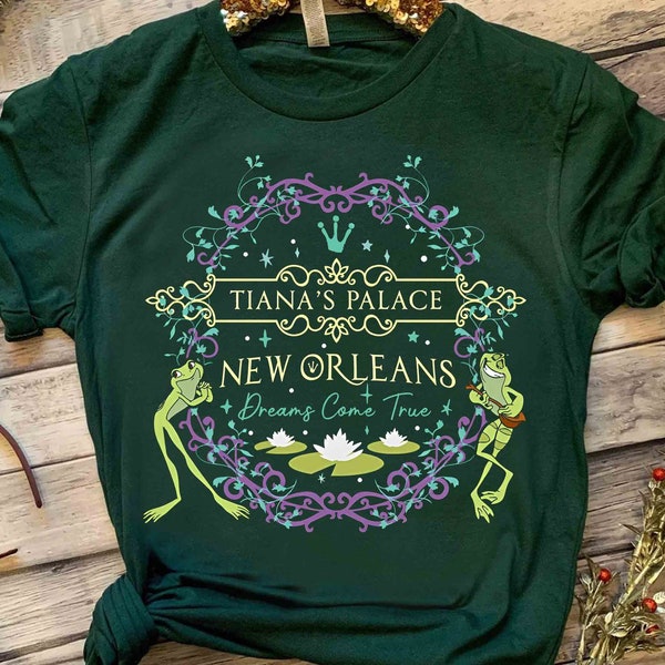 Disney The Princess And The Frog Tiana's Palace Poster Retro Shirt, Tiana Princess WDW Magic Kingdom Disneyland Family Vacation Holiday Gift