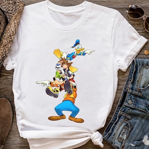 Disney Kingdom Hearts Sora, Donald, and Goofy Shirt, Magic Kingdom Holiday Trip Unisex T-shirt Family Birthday Gift Adult Kid Toddler Tee