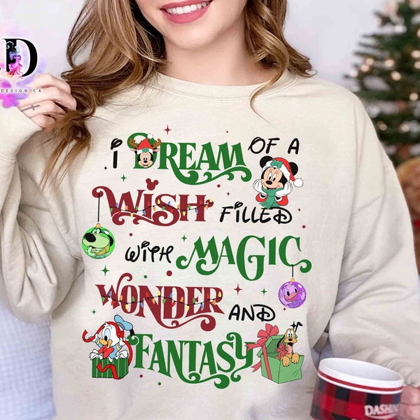 Mickey And Friends Dream Wish Magic Wonder Fantasy Christmas T-shirt, Very Merrytime Cruises Xmas Matching Tee, Disney Ship Family Trip Gift