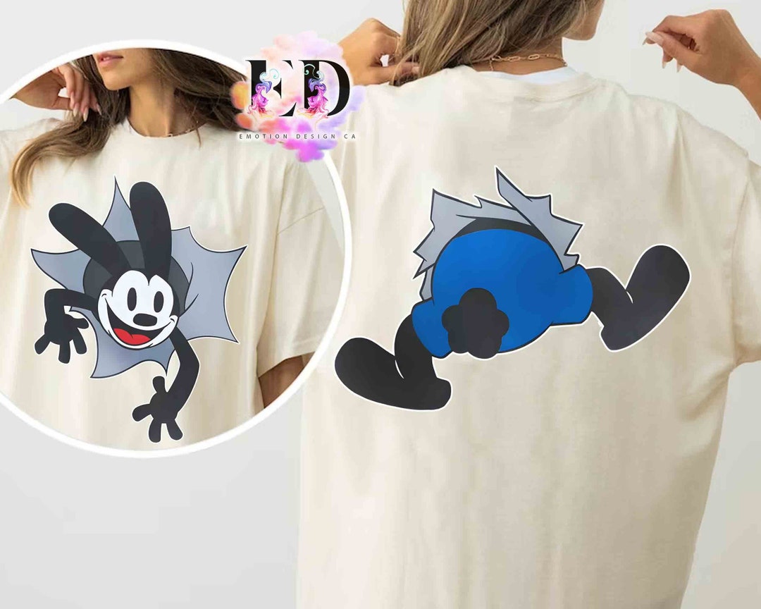 Disney Oswald the Lucky Rabbit Portrait 2 Side T-shirt, Epic Mickey Tee
