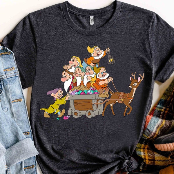 Disney Snow White & the Seven Dwarfs Whistle While You Work Shirt, Magic Kingdom Holiday Unisex T-shirt Family Birthday Gift Adult Kid Tee