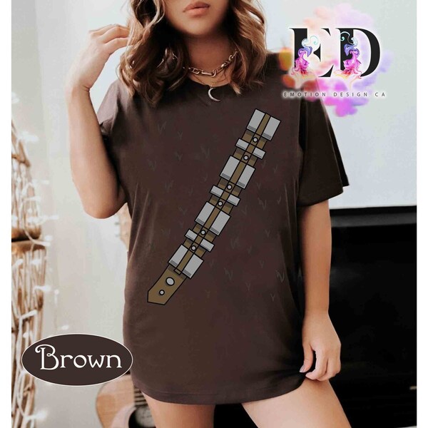 Chewbacca Chewie Cosplay Halloween Party Shirt, Funny Star Wars Costume Tee, Galaxy's Edge Spooky Season Family Vacation Holiday Gift