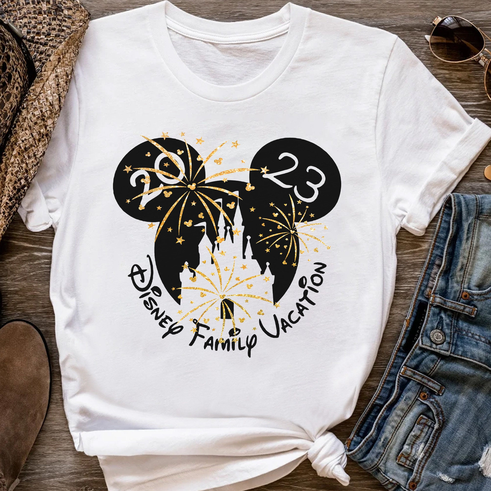 Discover Disney Mickey Mouse Happy New Year 2023 T-Shirt, Disney 2023 shirt