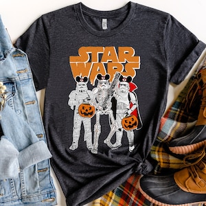 Star Wars Stormtrooper Skeleton Costume  Mickey Ears Halloween Unisex T-Shirt, Funny Star Wars Halloween Hoodie Sweatshirt, Disneyland Party