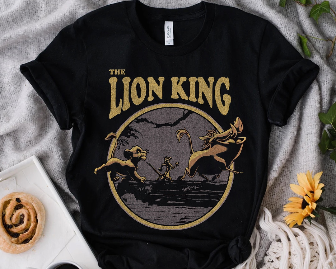 Retro 90s Disney Lion King Distressed Lion King Trio Graphic Shirt ...