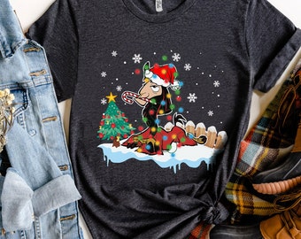 The Emperor's New Groove Santa Kuzco Christmas Light Shirt, Mickey's Very Merry Xmas Party Shirt, Disney Disneyland Holiday Vacation Gift