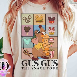 Funny Gus Gus Mouse The Snack Tour Vintage T-shirt, Disney Cinderella Princes Gus Gus Looking Like A Snack Tee, Magic Kingdom Family Gift