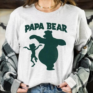 Disney The Jungle Book Papa Bear Father's Day Shirt, WDW Magic Kingdom Holiday Unisex T-shirt Family Birthday Gift Adult Kid Toddler Tee