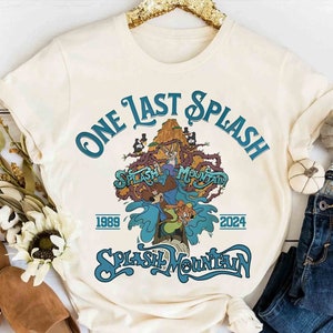 Disney One Last Splash Mountain 1989 Brer Rabbit Bear Fox Retro  Shirt, WDW Magic Kingdom Unisex T-shirt Family Birthday Gift Adult Kid Tee