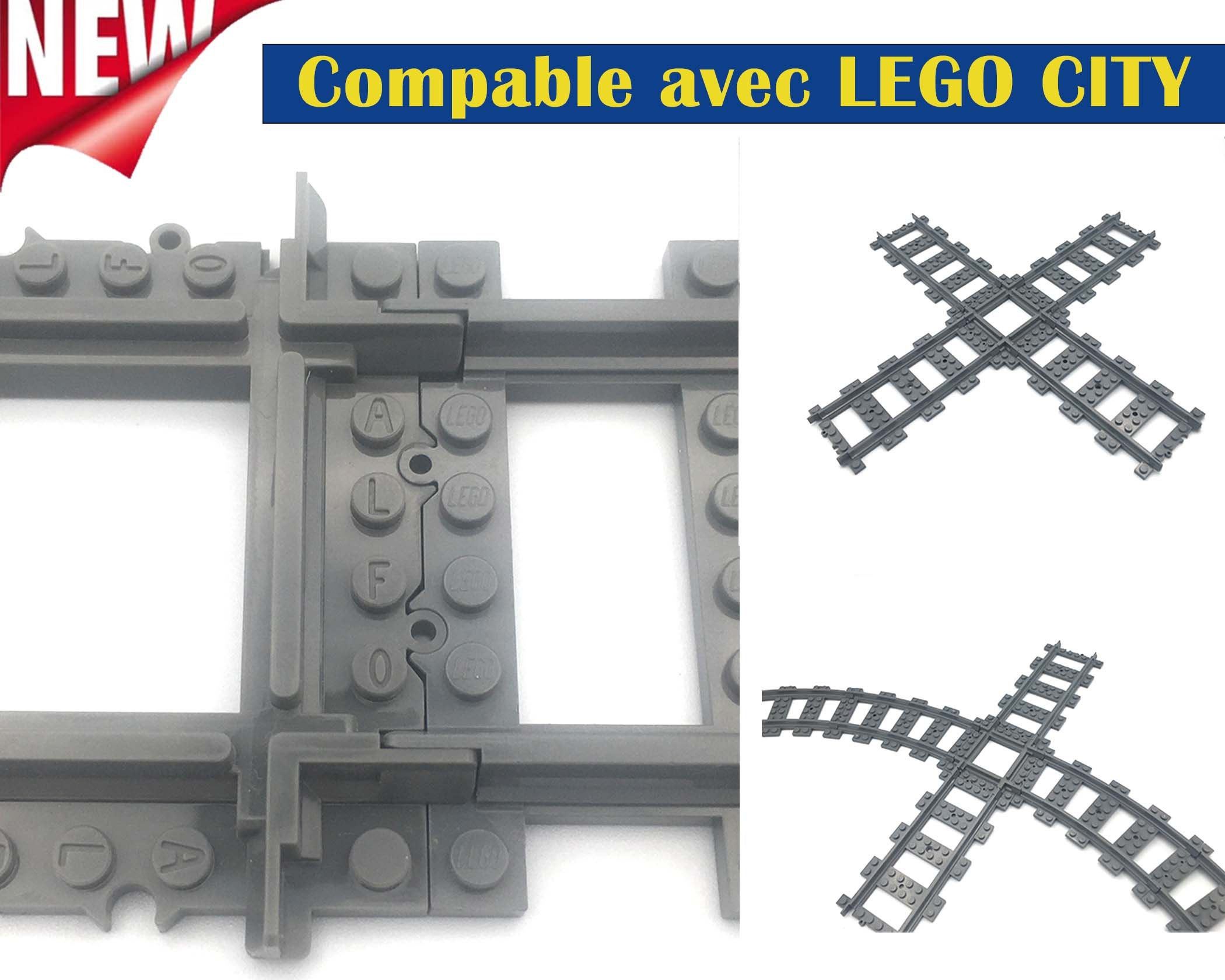 ALFO Track double 8 Extension for LEGO CITY Train 60197/60337 