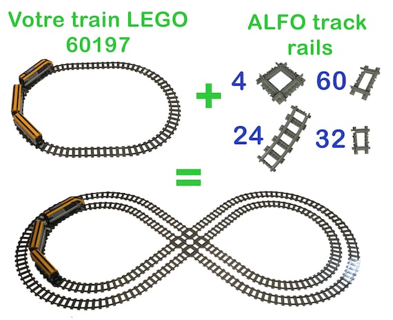 ALFO Track double 8 Extension for LEGO CITY Train 60197/60337 