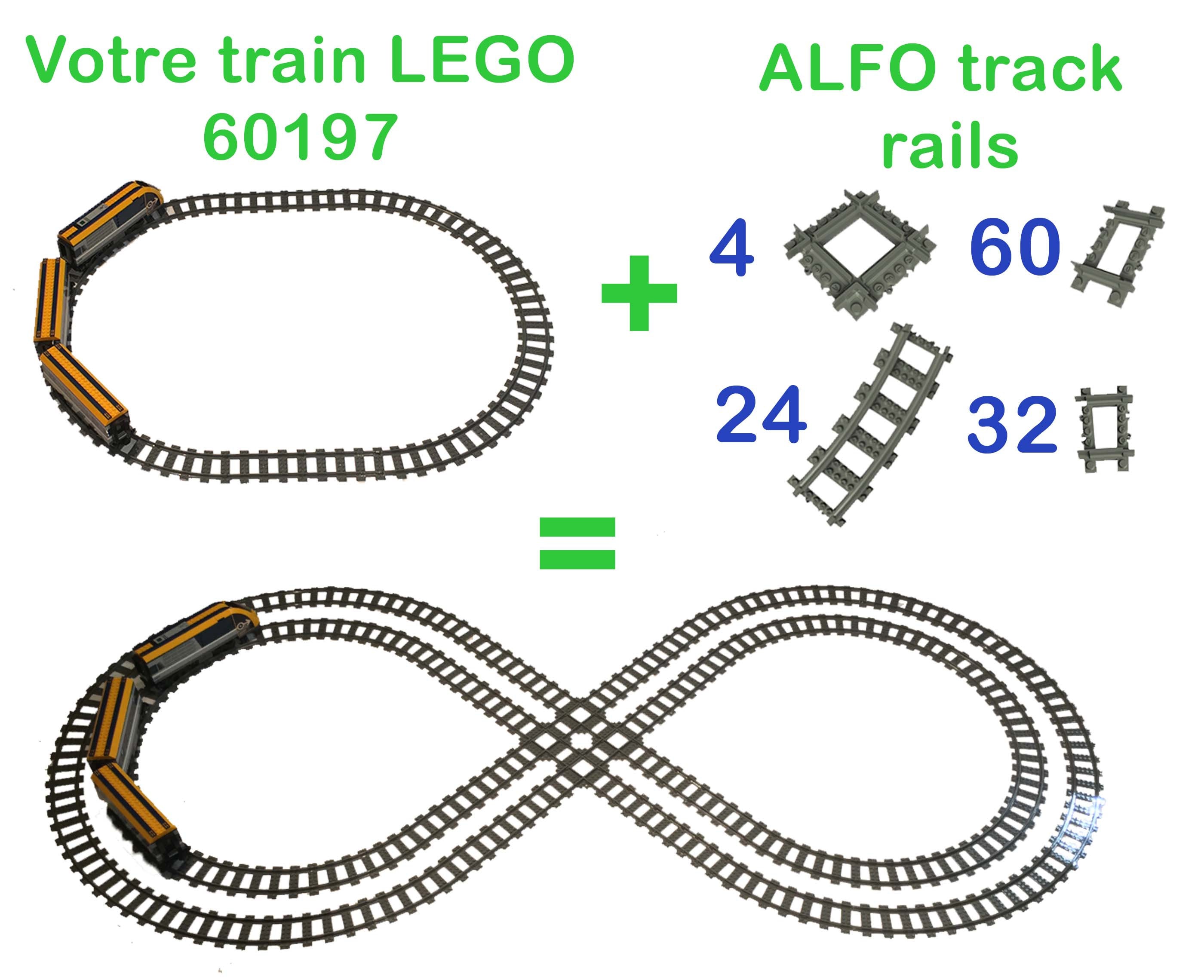 Bevis cement Ofte talt ALFO Track double 8 Extension for LEGO CITY Train - Etsy