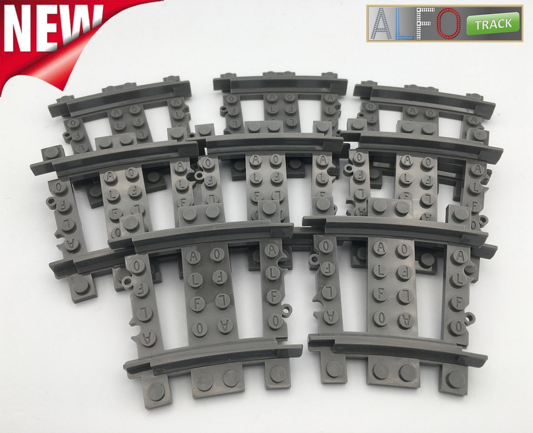 ALFO Track - 8 Half Small Curved Rails 32 Studs/plots for LEGO CITY ...