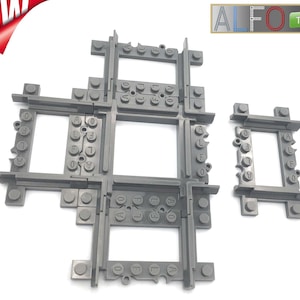 Vía ALFO - cruce de 90° + 4 cuartos de vía para tren LEGO CITY