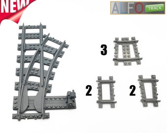 ALFO Track Switch 3-1 Rails for LEGO CITY Train 3D Printed / Triple Swith  R40 