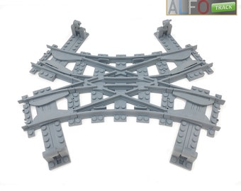 ALFO Track - Switch 2-2 for LEGO CITY train - double curve R40 - 3D Printed / cross swith
