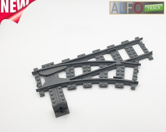 ALFO Track Switch 2-1 + rails for LEGO CITY train - 3D Printed / swith R40