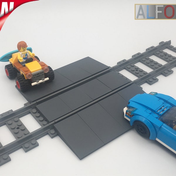 ALFO track - Level Crossing Railroad for LEGO CITY trains - 3D Printed