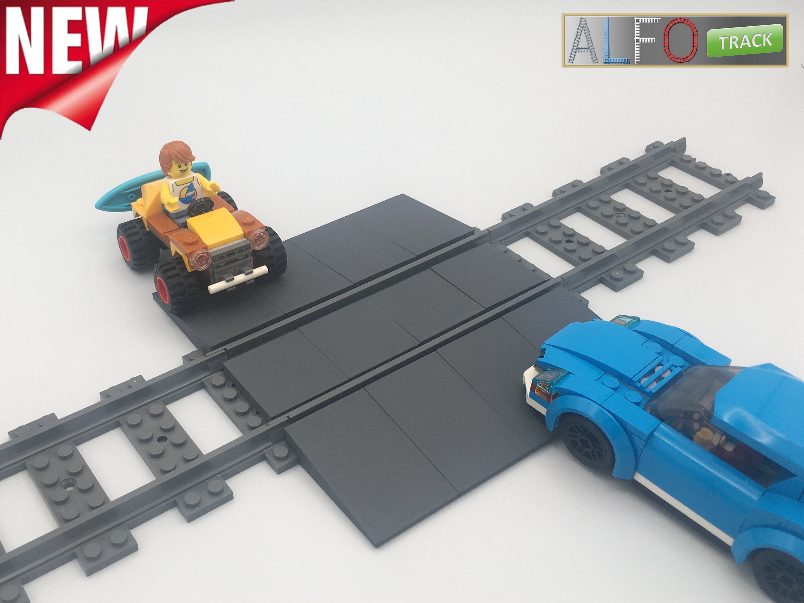 Særlig th Grape ALFO Track Level Crossing Railroad for LEGO CITY Trains 3D - Etsy
