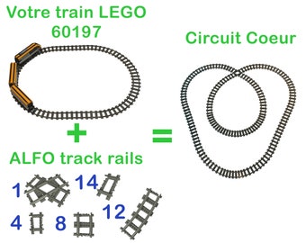ALFO track - heart circuit - Extension for LEGO CITY train 60197 / 60337