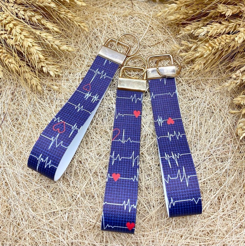 Nurse RN LPN CNA Medical Field Stethoscope Key Fob Wristlet Keychain Nurse RN LPN CNA Medical Field Stethoscope Key Fob Wristlet Keychain