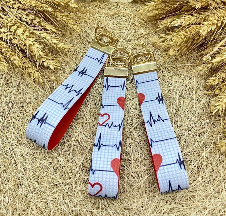 Nurse RN LPN CNA Medical Field Stethoscope Key Fob Wristlet Keychain Nurse RN LPN CNA Medical Field Stethoscope Key Fob Wristlet Keychain