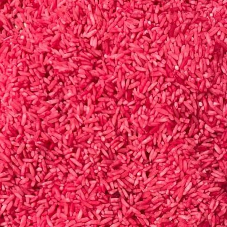 Sensory Rice 350g Coloured Rice Dyed Rice Sensory Bin Messy Play Early Years Sensory Base Tuff Tray Base Pink