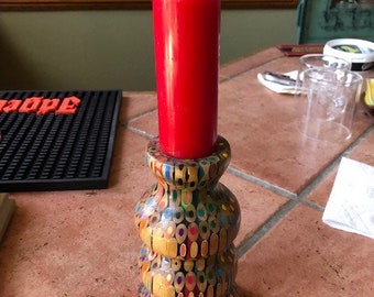 Colored Pencil Candle Holder