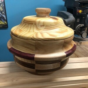 Segmented Wood Bowl with Lid
