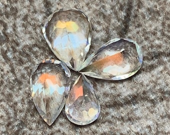 Rainbow Moonstone Pear Lot: Madagascar Gemstones for Jewelry