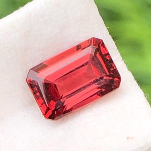 0.90 Carat Octagon Malaya Garnet: Reddish-Pink Loose Gemstone