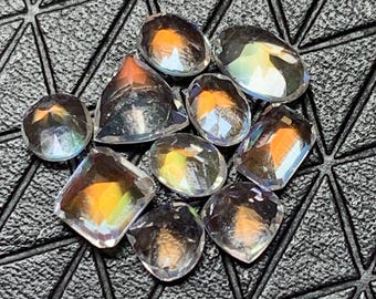 Madagascar Rainbow Moonstone Lot: Faceted Gemstones for Jewelry (2 Carats)