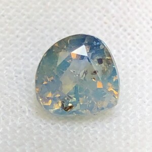 Natural Milky Sapphire Heart Cut 0.35 Ct No Heat Madagascar Loose Gemstone, Included Clarity Faceted Sapphire