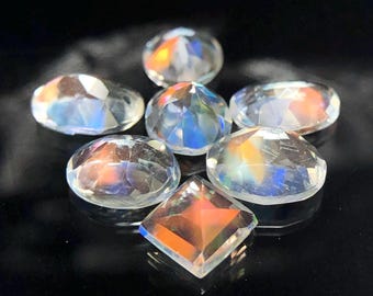 Madagascar Rainbow Moonstone Lot: Faceted Gemstones for Jewelry (2 Carats)
