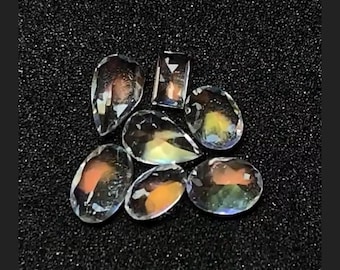 Madagascar Rainbow Moonstone Lot: Faceted Gemstones for Jewelry (2 Carats)