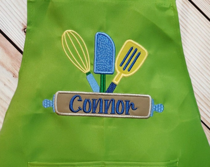 Personalized Adjustable Childrens Chef Apron/Personalized kids apron/Cooking Apron for Kids/Personalized Apron/Persoanlized Kids Gift