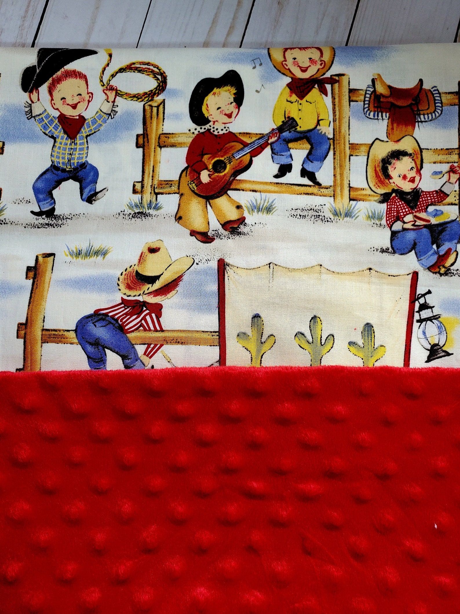 Cowboy Baby Blanket/western Blanket/embroidered Baby Etsy