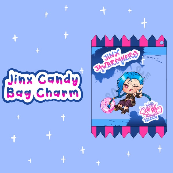 Arcane / League of Legends Jinx Candy Bag Charm