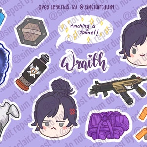 Apex Legends Wraith Sticker Sheet - Etsy