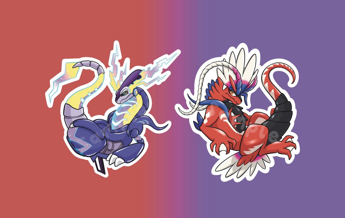 PKMN Miraidon and Koraidon Legendary Vinyl Stickers - Etsy Australia