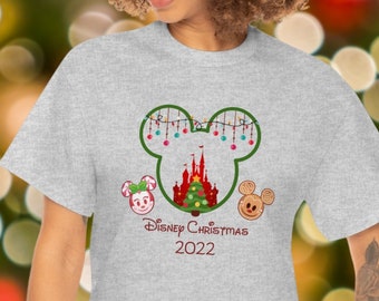 Disney Mickey Head Sweatshirt, Gepersonaliseerde Disney Kerst shirt, Aangepaste Disney Kerst Sweatshirt, Disney Familie Kerst Sweatshirt
