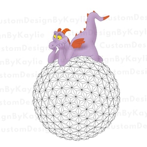 Adesivo Figment, Adesivo Epcot Figment, SpaceShip Earth, Epcot 40, Adesivo Disney Figment, Decalque Figment, Disneyworld Epcot 40º aniversário