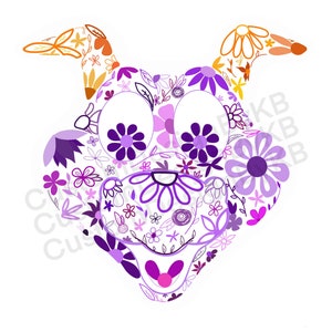 Figment Sticker: Epcot Flowers and Garden Design