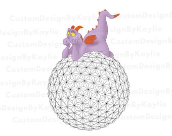 Naklejka Figment, projekt Ziemi w Epcot Spaceship