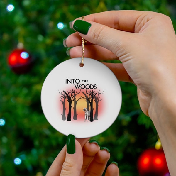 Into The Woods Ornament, Into The Woods Musical, Milky White Ornament, Milky White Into The Woods, Broadway Ornament, Broadway Musical Gifts