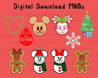 Christmas Friends PNG Clipart Bundle: Holiday Cut Files (Digital Download)
