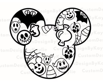 Halloween Mouse Ears, Oogie Boogie Bash, Boo to you, Disneyland SVG, Mickey and Friends, Mouse Head svg, SVG Cricut Silhouette Halloween PNG
