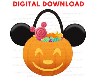 Mouse Pumpkin png, Mouse Halloween png, Disneyworld png, Disneyland png, Mickey and Friends, Mouse Head png, Cricut Silhouette Halloween png