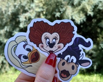 Minnie Hocus Pocus, Disneyland Halloween, Disney Halloween Sticker, Not So Scary Sticker, Oogie Boogie Bash, Sanderson Sisters, Hocus Pocus